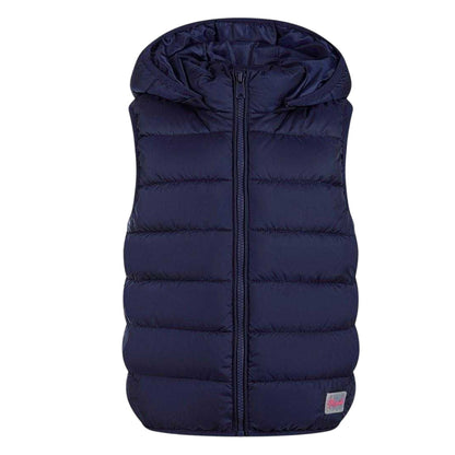 Dark Blue - Side - Minoti Girls Puffer Quilted Gilet