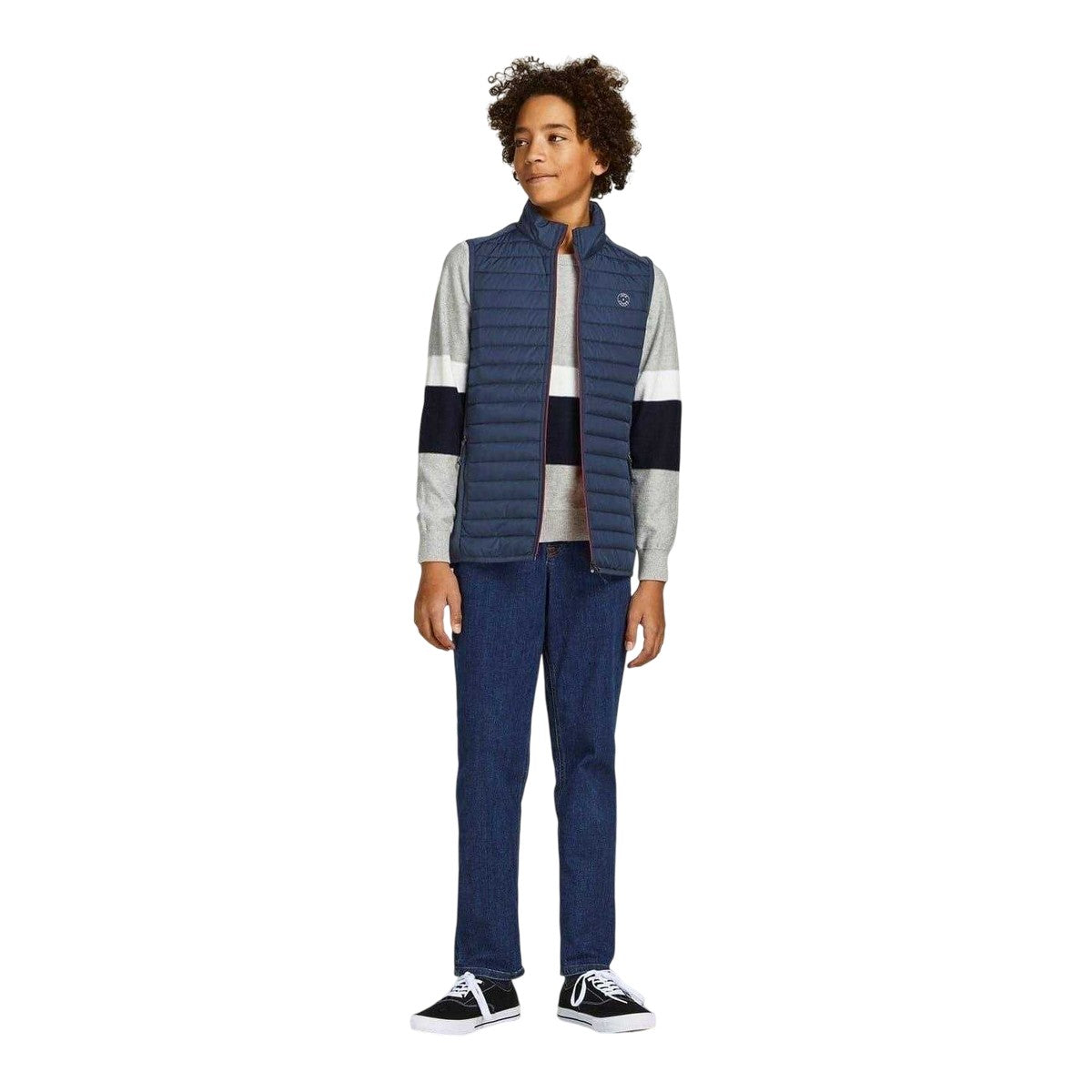 Navy Blazer - Pack Shot - Jack And Jones Boys Classic Polyester Gilet