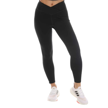 Black - Side - Reebok Womens-Ladies Workout Ready Basic High Rise Leggings