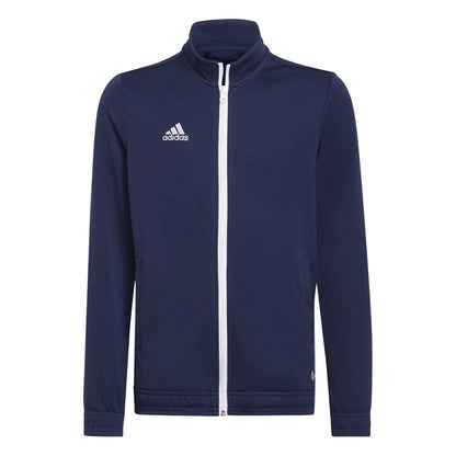 Navy - Front - Adidas Childrens-Kids Entrada 22 Track Jacket