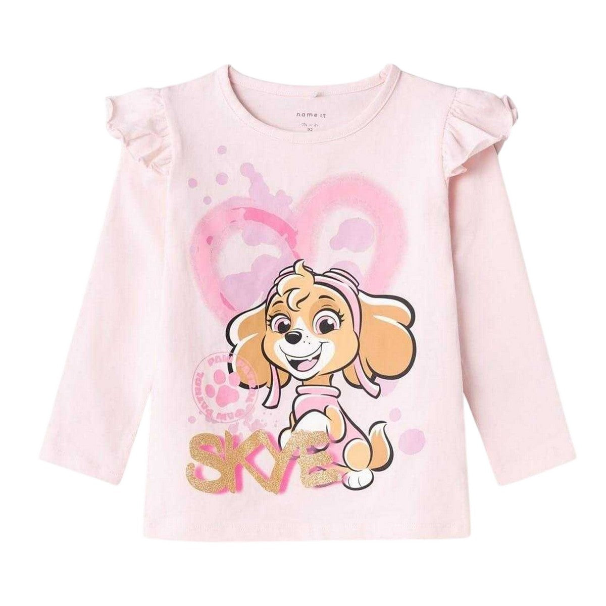 Festival Bloom - Front - Paw Patrol Girls Skye Graphic Print Crew Neck Regular T-Shirt