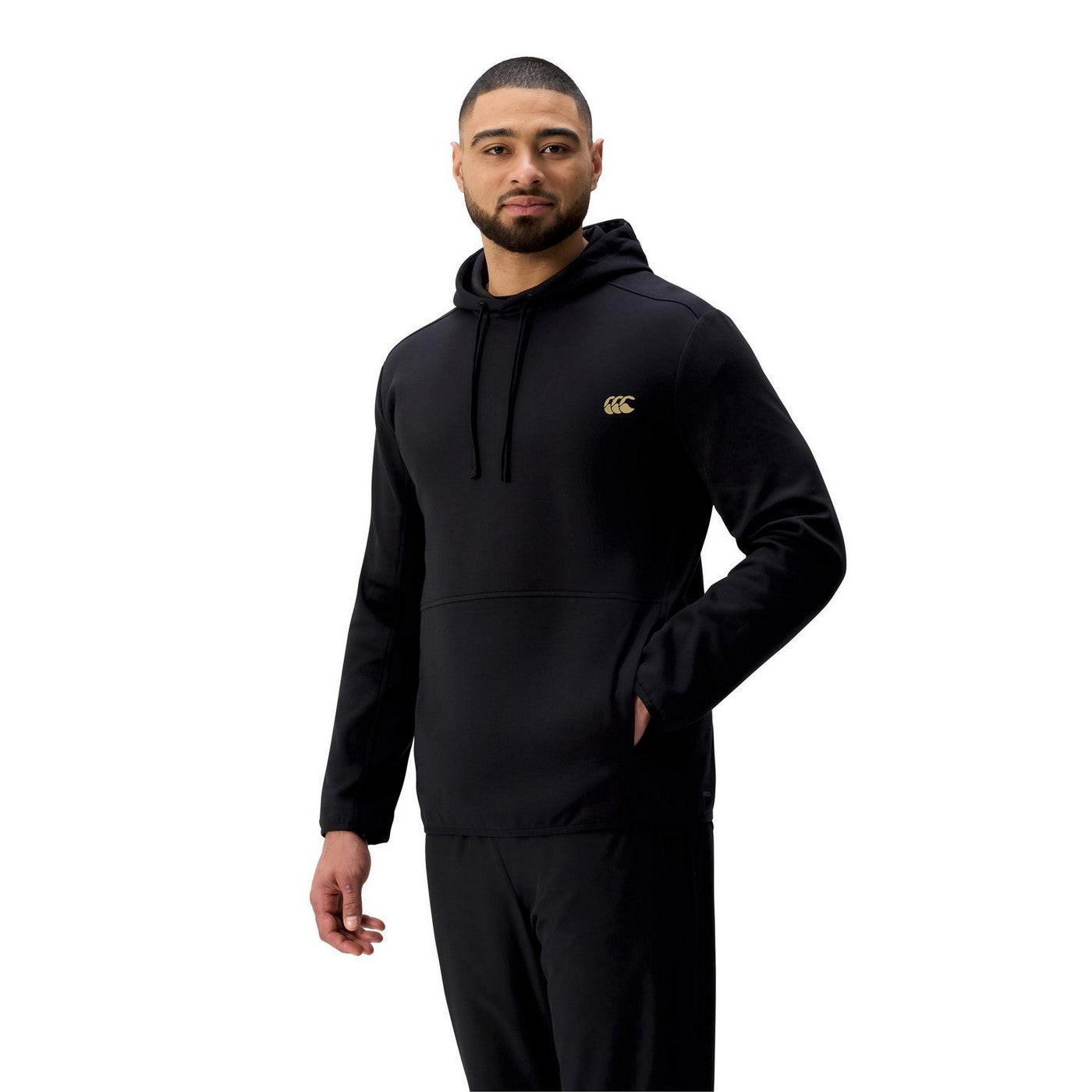 Black - Pack Shot - Canterbury Mens Tempo+ Full Zip Hoodie