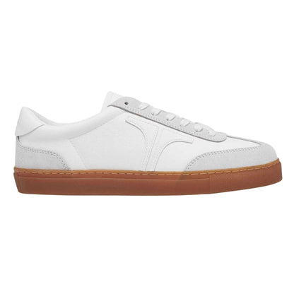 White - Front - Ted Baker Mens Robert Leather Flat Trainers