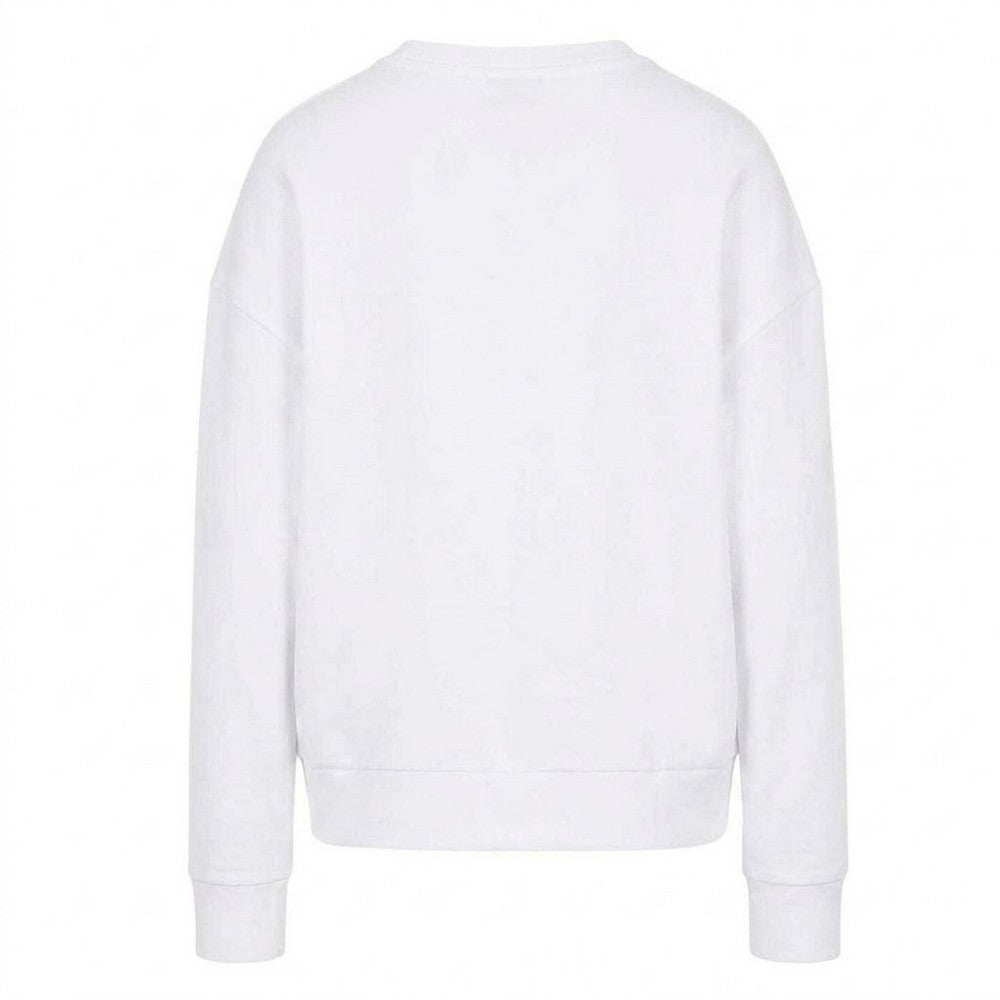 White - Back - Armani Exchange Womens-Ladies Rectangular Logo Sweatshirt