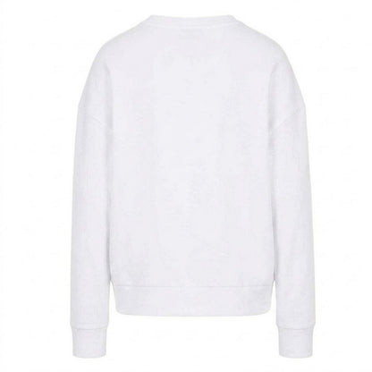 White - Back - Armani Exchange Womens-Ladies Rectangular Logo Sweatshirt