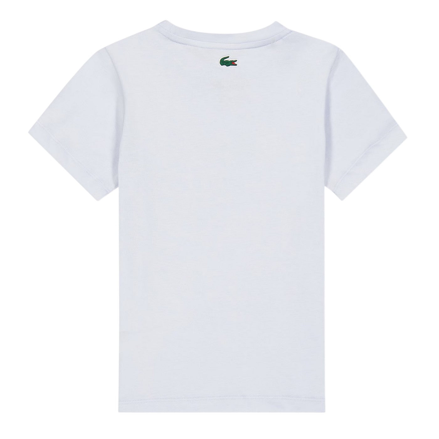 White - Back - Lacoste Childrens-Kids Big Logo Cotton Blend T-Shirt