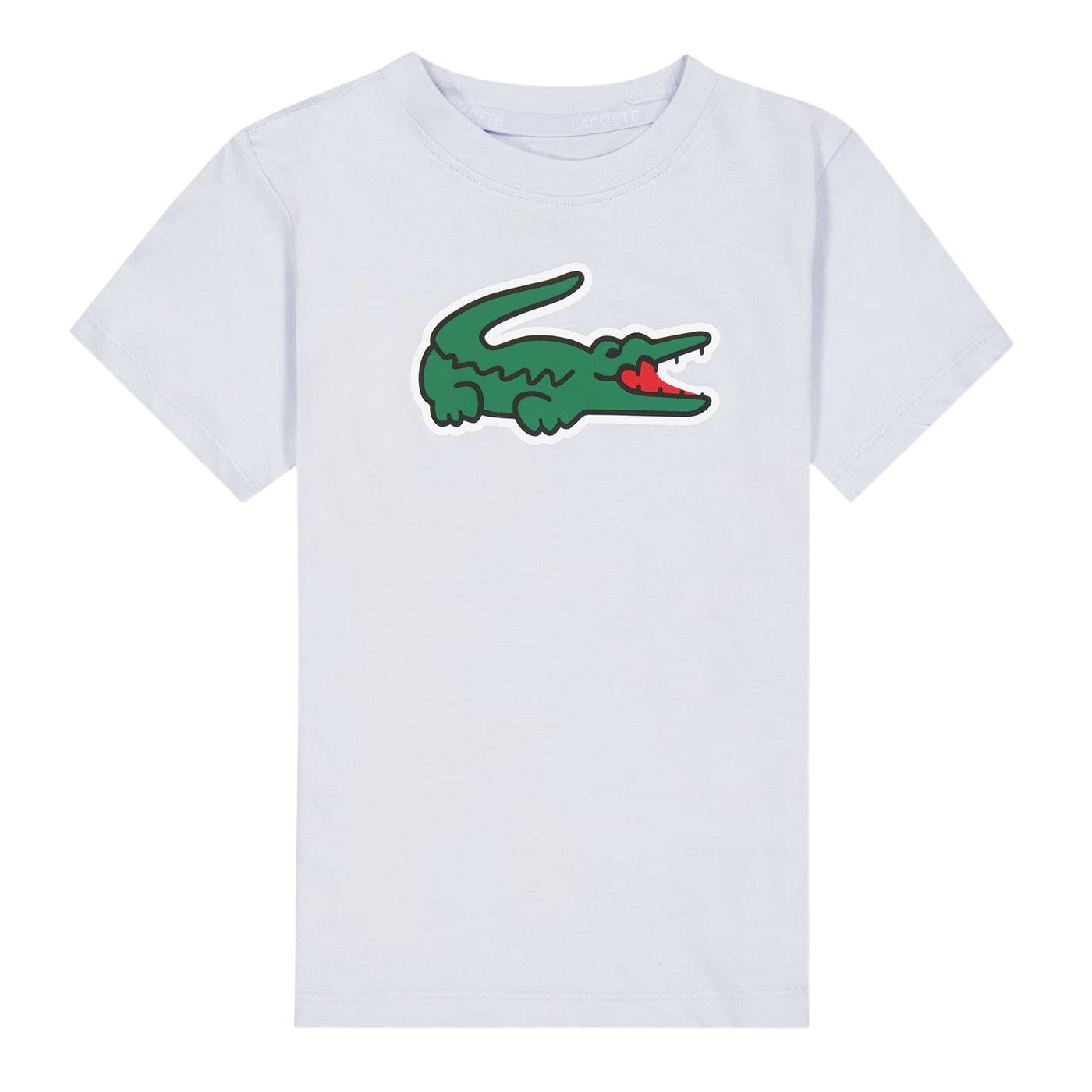 White - Front - Lacoste Childrens-Kids Big Logo Cotton Blend T-Shirt