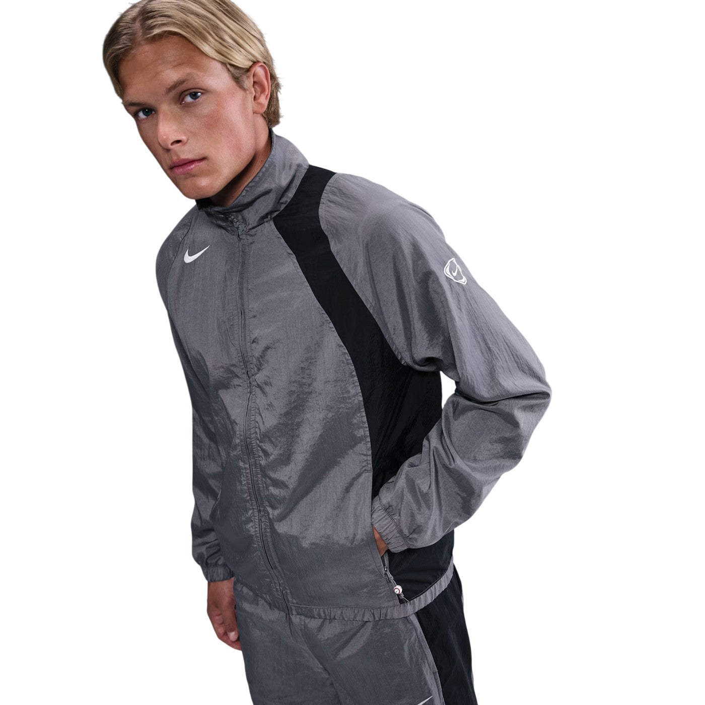 Light Grey - Front - Nike Mens Total 90 Water Repellent Track Jacket