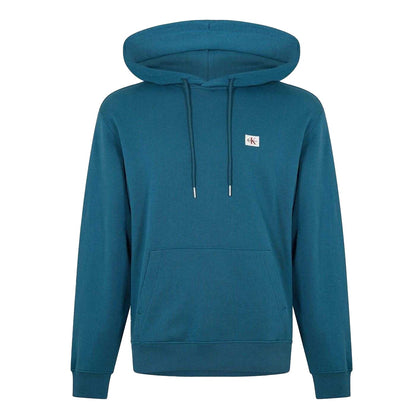 Navy Blue-Teal Blue - Front - Calvin Klein Mens Hoodie
