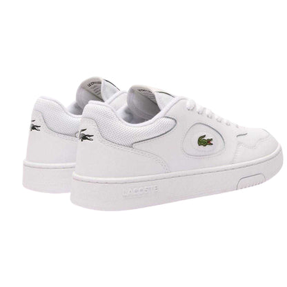 White - Back - Lacoste Womens-Ladies Lineset Crocodile Leather Trainers