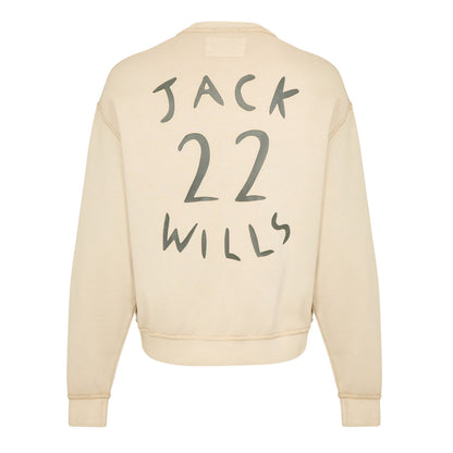 Putty - Back - Jack Wills Mens Logo Crew Neck Relaxed Fit Long-Sleeved Jumper