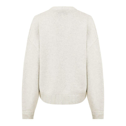 Light Heather - Back - Jack Wills Womens-Ladies Knitted V Neck Cardigan