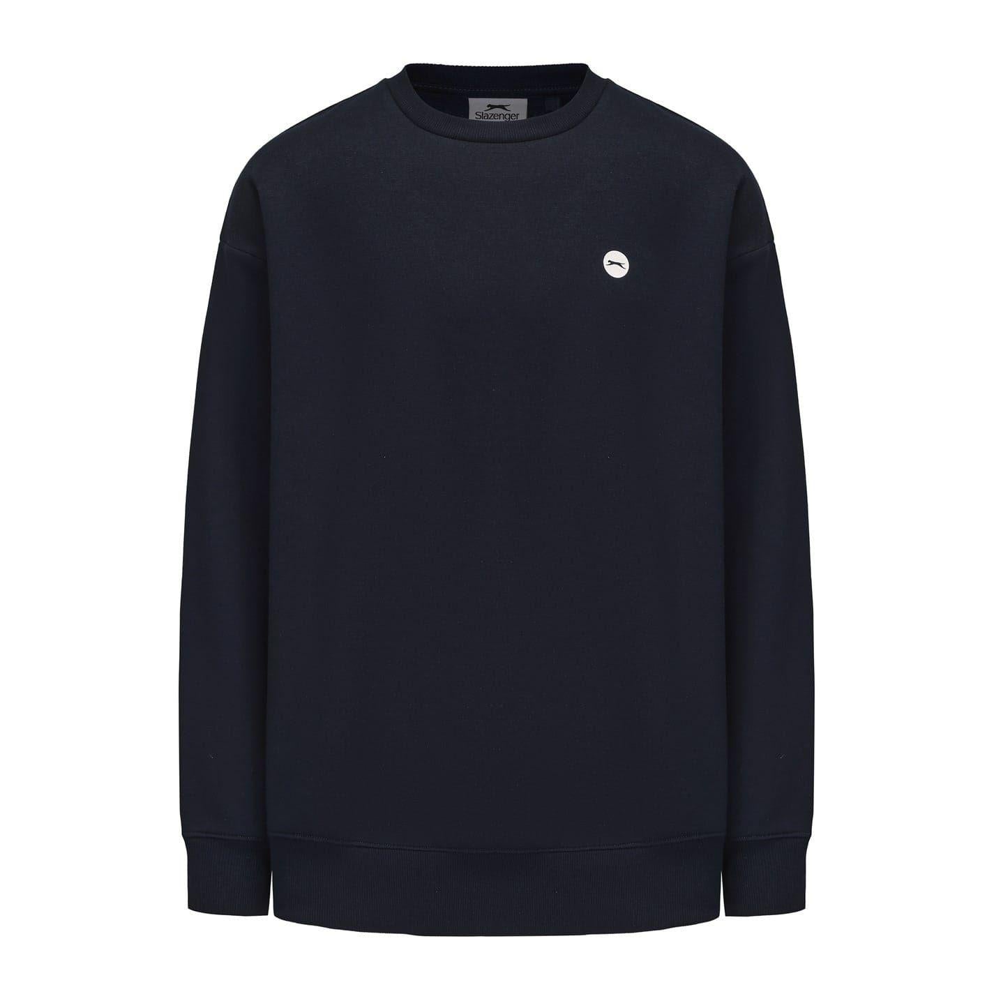 Navy - Front - Slazenger Mens Poly Fleece Sweatshirt