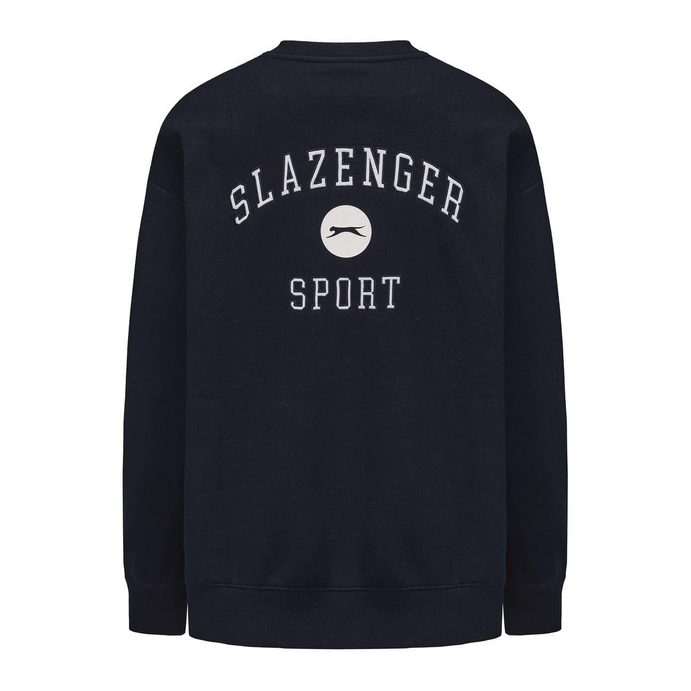 Navy - Back - Slazenger Mens Poly Fleece Sweatshirt