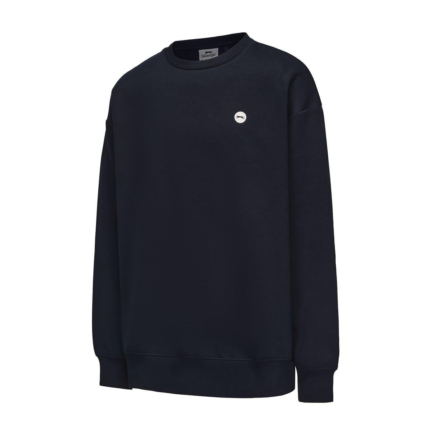 Navy - Side - Slazenger Mens Poly Fleece Sweatshirt