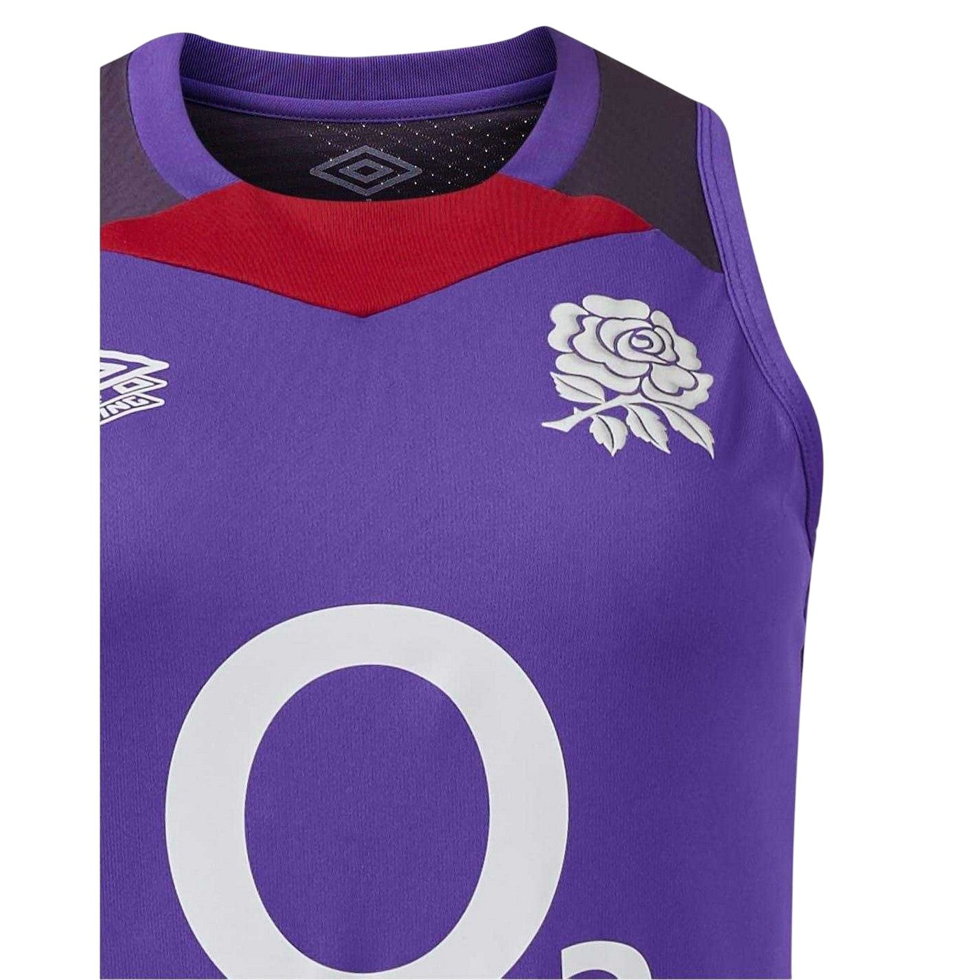 Violet-Red - Side - Umbro Womens-Ladies England Rugby Sleeveless Vest Top