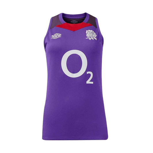 Violet-Red - Front - Umbro Womens-Ladies England Rugby Sleeveless Vest Top