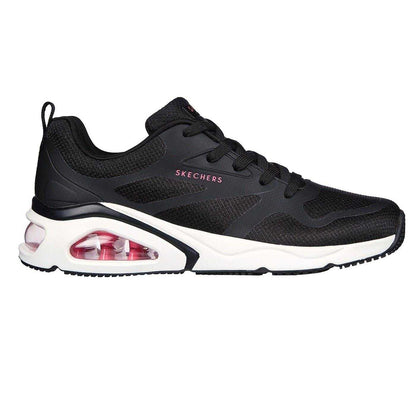 Black-Pink - Front - Skechers Womens-Ladies Tres Air Uno Revolution-Airy Skech-Air Trainers