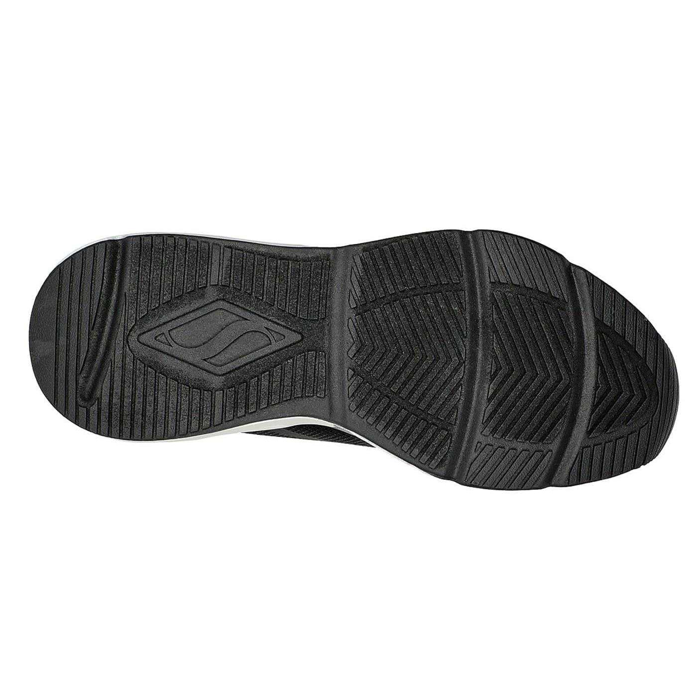 Black-Pink - Back - Skechers Womens-Ladies Tres Air Uno Revolution-Airy Skech-Air Trainers