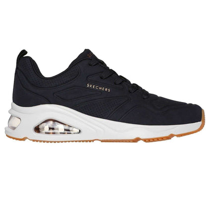Black - Front - Skechers Womens-Ladies Tres Air Uno Revolution-Airy Skech-Air Trainers