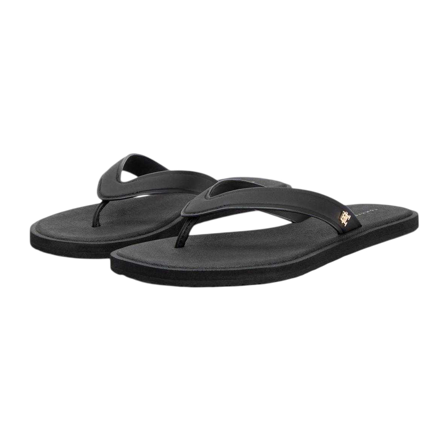 Black - Lifestyle - Tommy Hilfiger Womens-Ladies Scandi Slip-on Flip Flops
