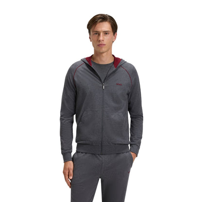 Charcoal - Lifestyle - Boss Mens Mix&Match Full Zip Hoodie