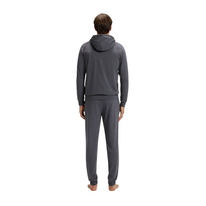 Charcoal - Back - Boss Mens Mix&Match Full Zip Hoodie