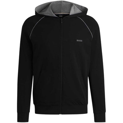 Black - Front - Boss Mens Mix&Match Full Zip Hoodie