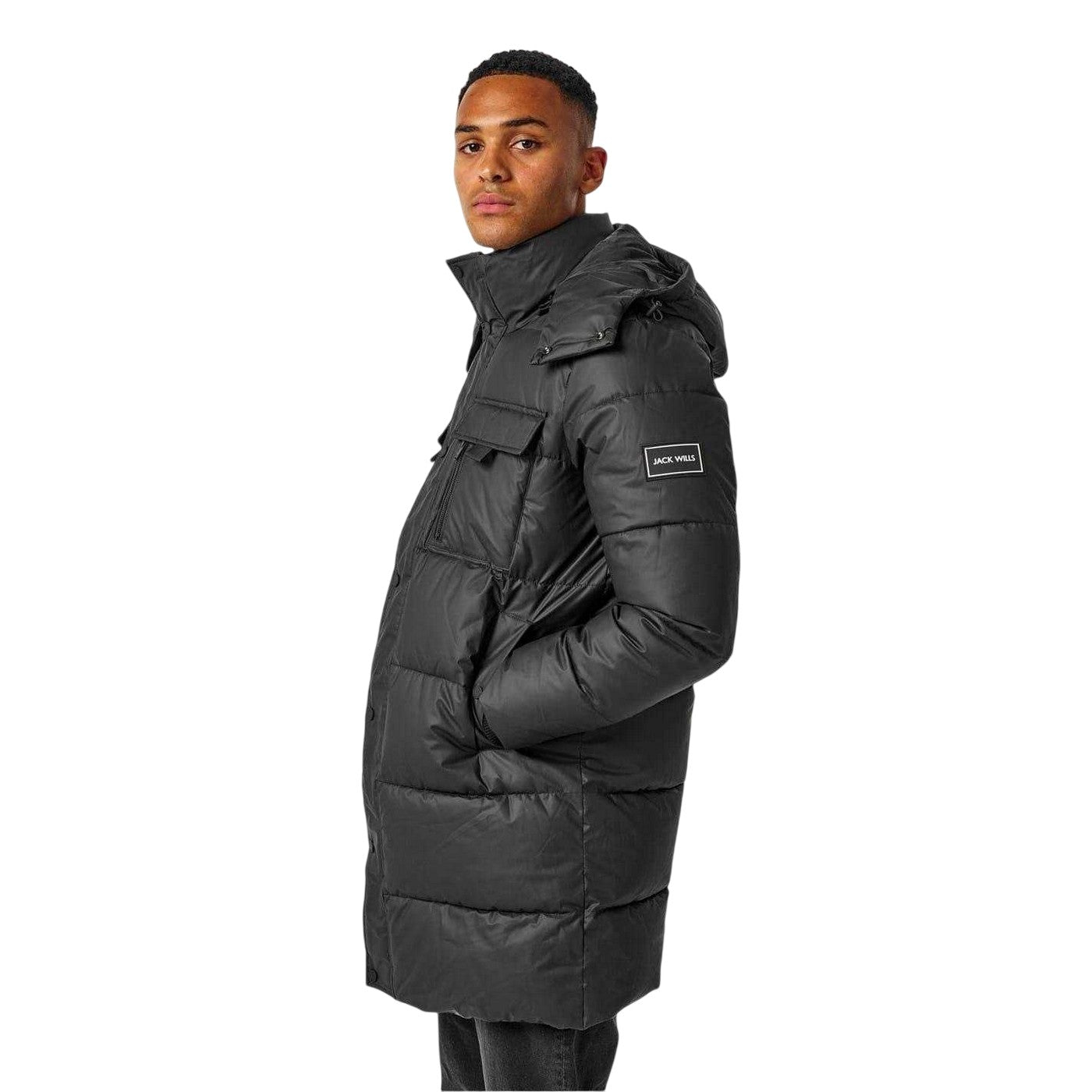 Black - Lifestyle - Jack Wills Mens Padded Puffer Jacket