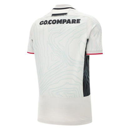 White-Black-Red - Back - Macron Unisex Adult Wales Rugby Shirt