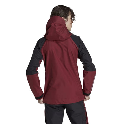 Red - Back - Adidas Womens-Ladies Jacket
