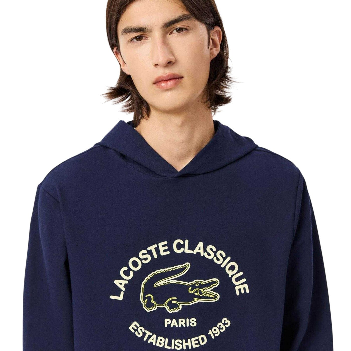 Navy - Side - Lacoste Unisex Adult Loungewear Hoodie