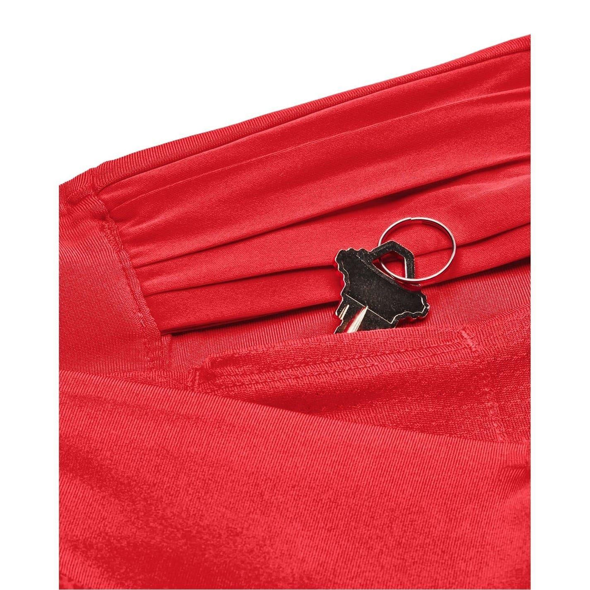 Red - Side - Under Armour Mens Launch Elite Elasticated Athletic Running Shorts