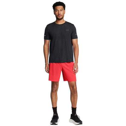 Red - Pack Shot - Under Armour Mens Launch Elite Elasticated Athletic Running Shorts