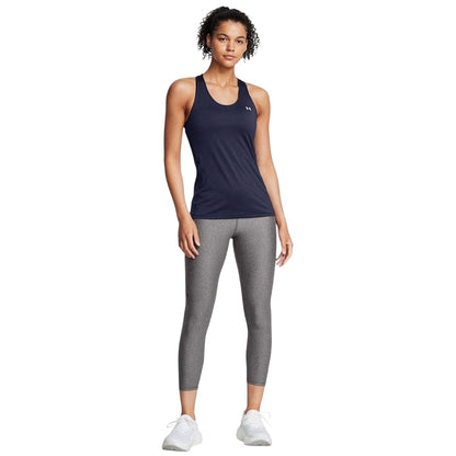 Charcoal-Black - Side - Under Armour Womens-Ladies HeatGear Leggings