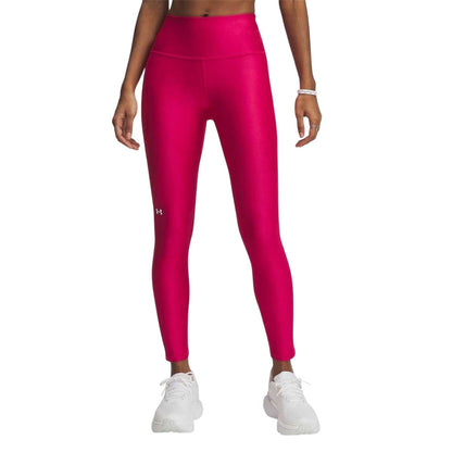 Fuchsia-White - Front - Under Armour Womens-Ladies HeatGear Leggings