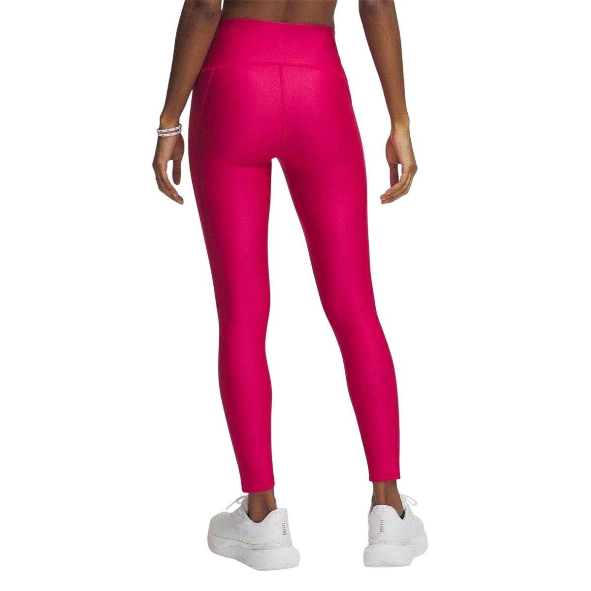 Fuchsia-White - Back - Under Armour Womens-Ladies HeatGear Leggings