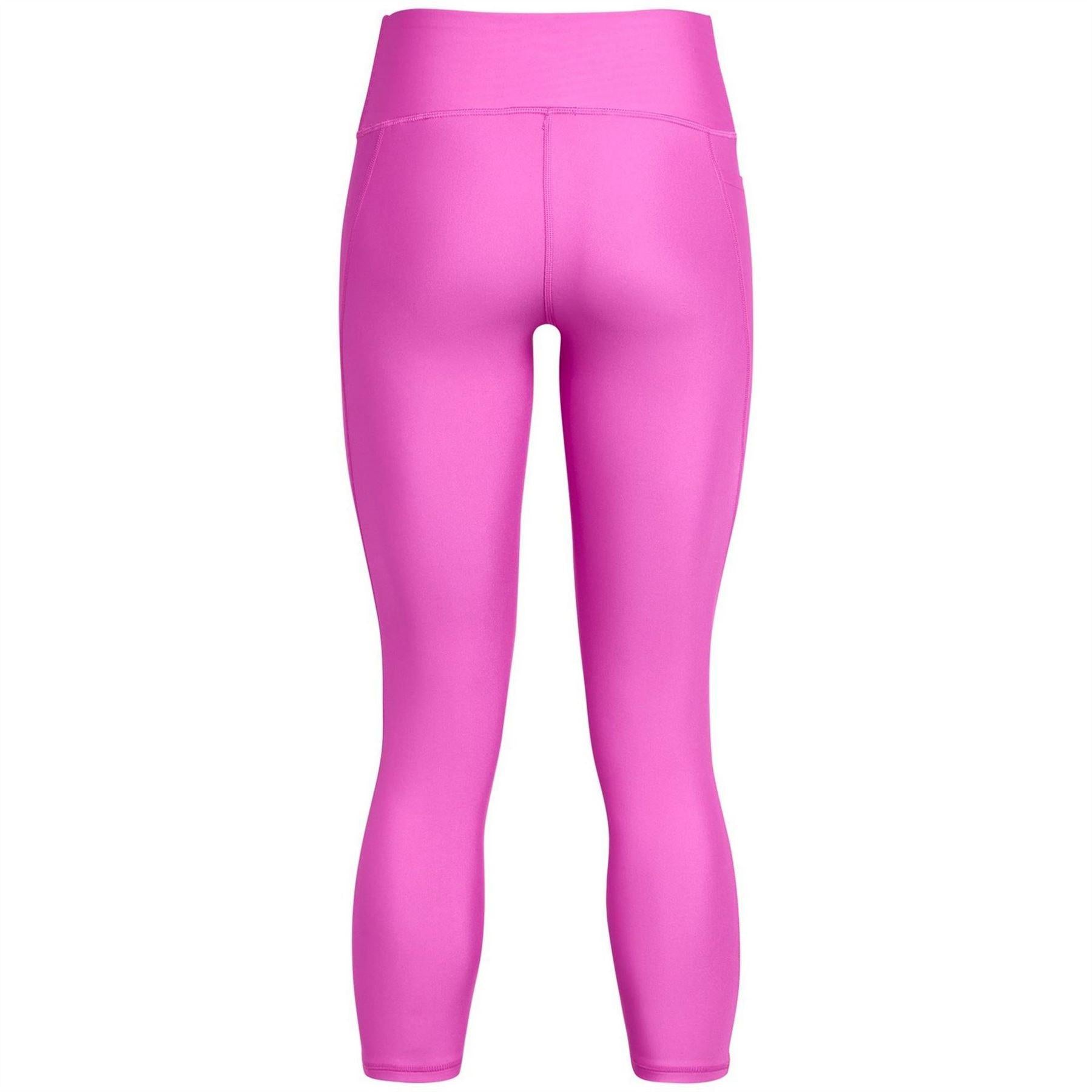 Purple - Back - Under Armour Womens-Ladies HeatGear Leggings