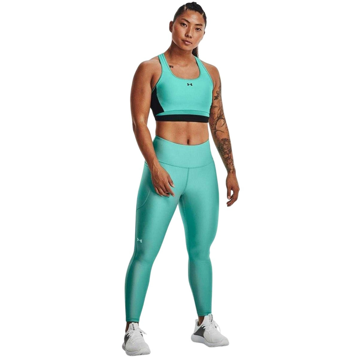 Green - Lifestyle - Under Armour Womens-Ladies HeatGear Leggings