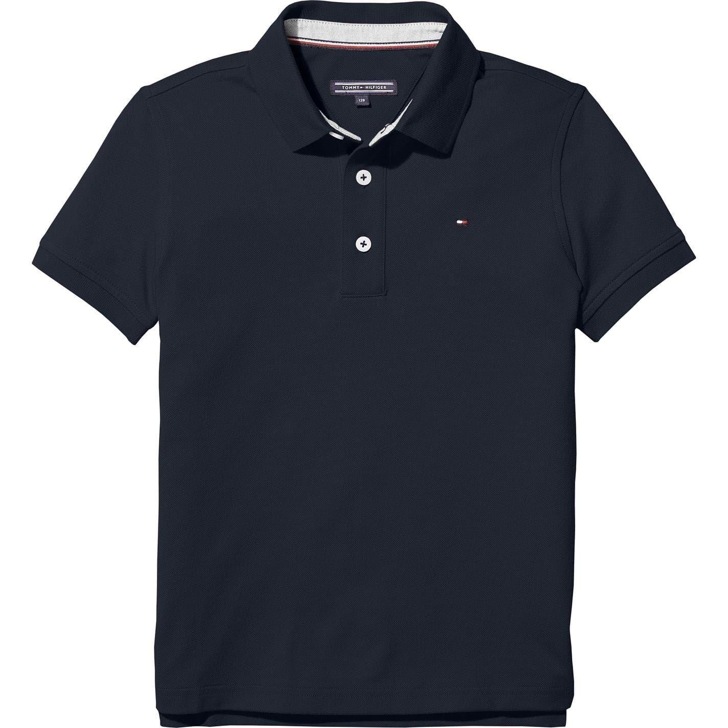 Navy - Front - Tommy Hilfiger Boys Polo Shirt