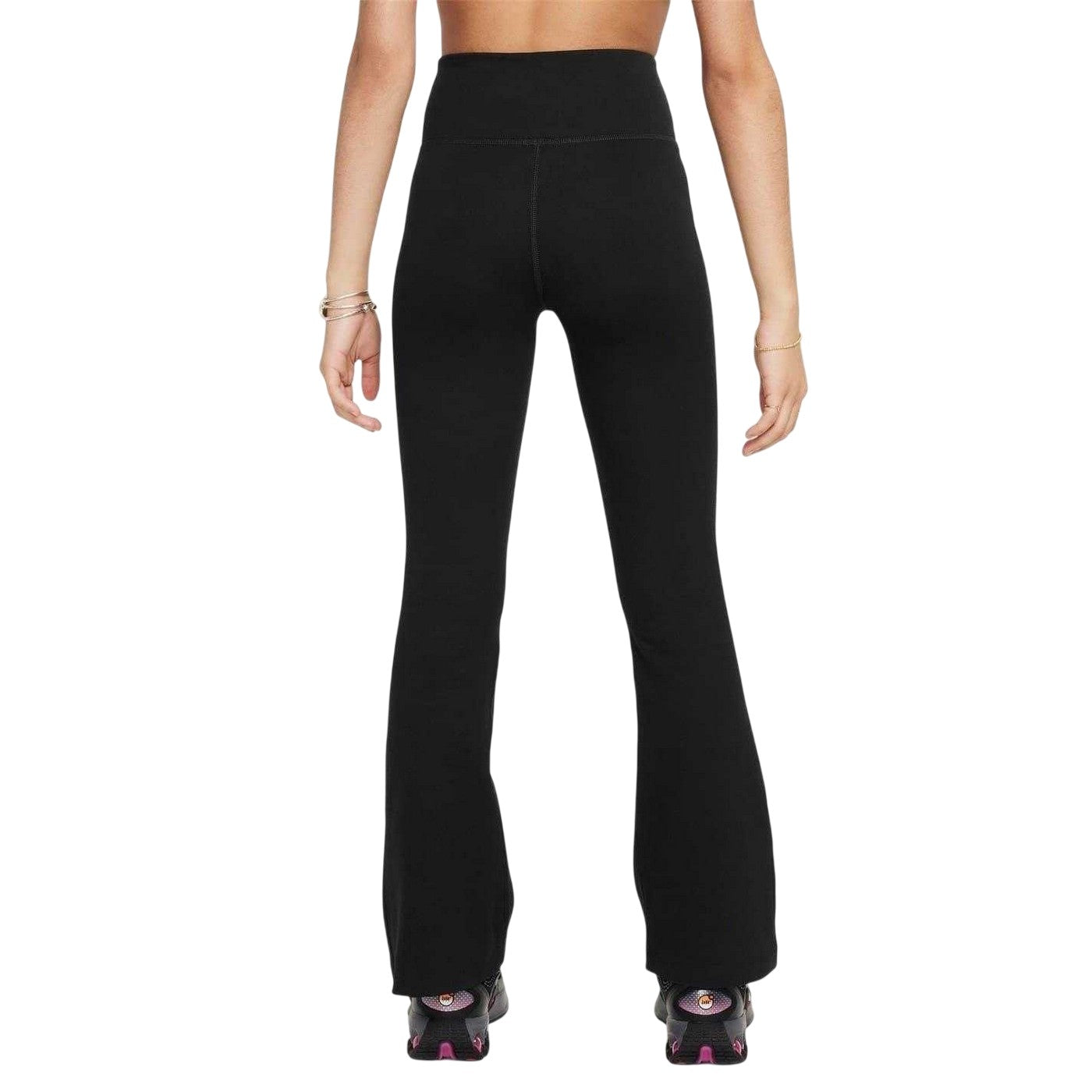 Black-White - Back - Nike Girls Favorites Flared Leggings