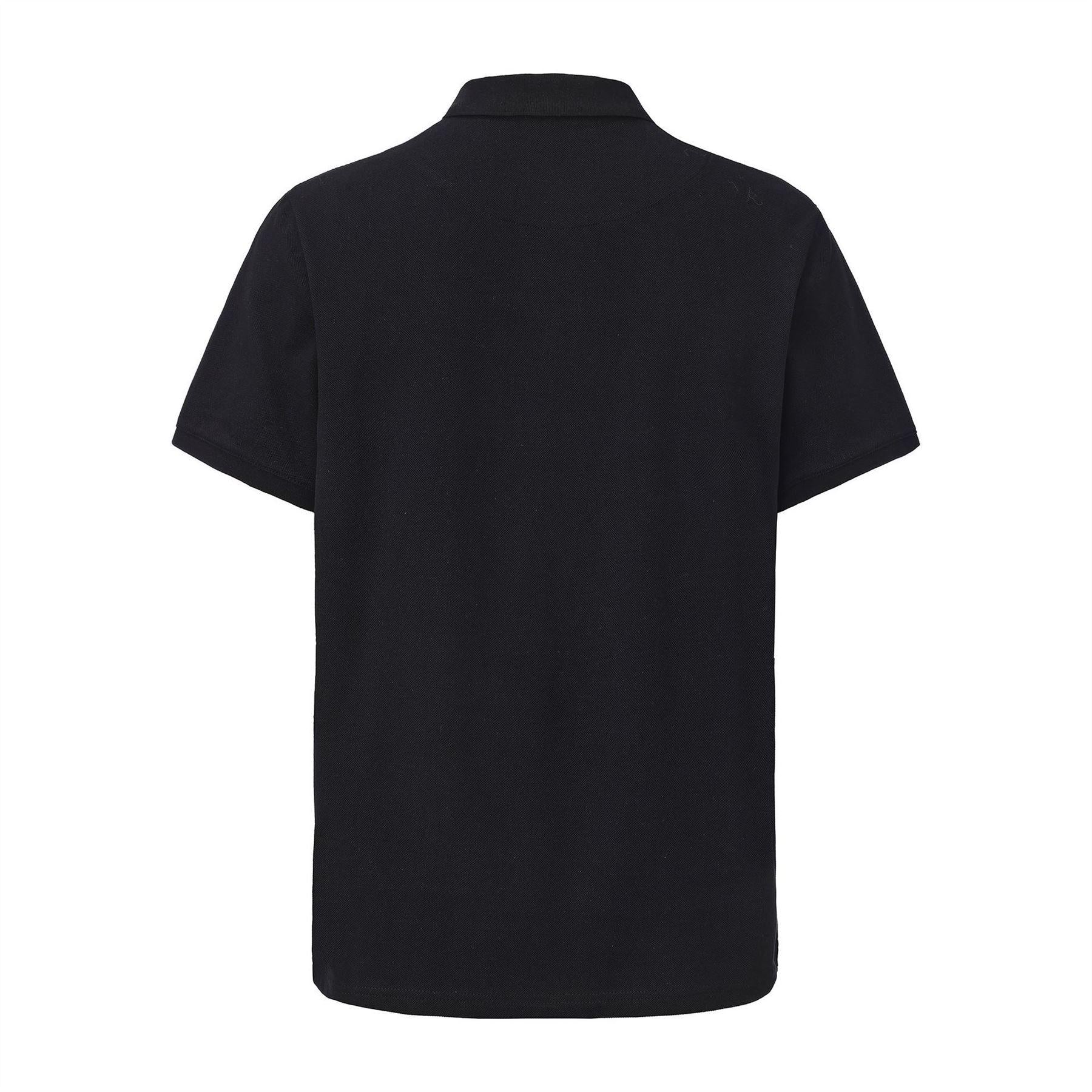 Black - Back - Pretty Green Mens Cotton Polo Shirt
