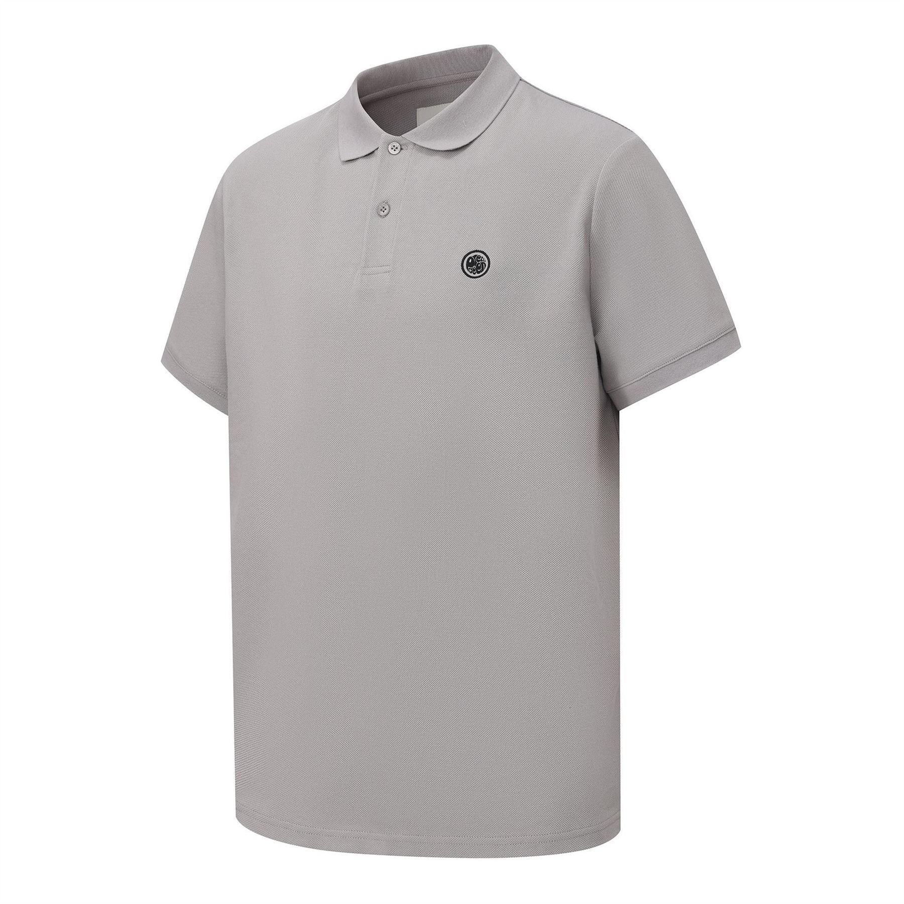 Dark Grey - Side - Pretty Green Mens Cotton Polo Shirt