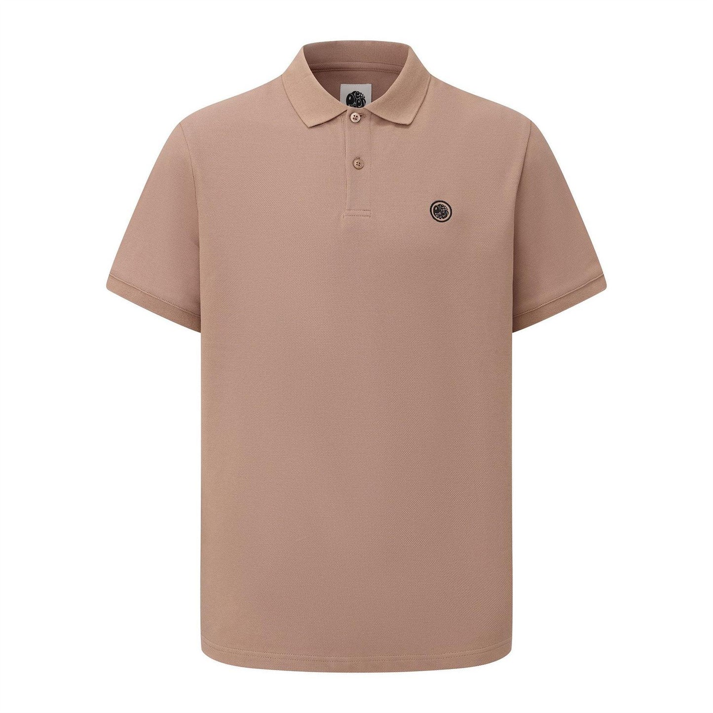 Dark Beige - Front - Pretty Green Mens Cotton Polo Shirt