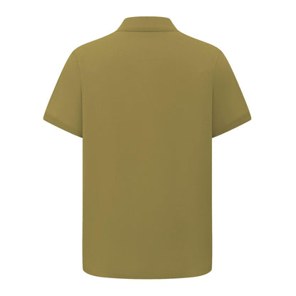Khaki Green - Back - Pretty Green Mens Cotton Polo Shirt