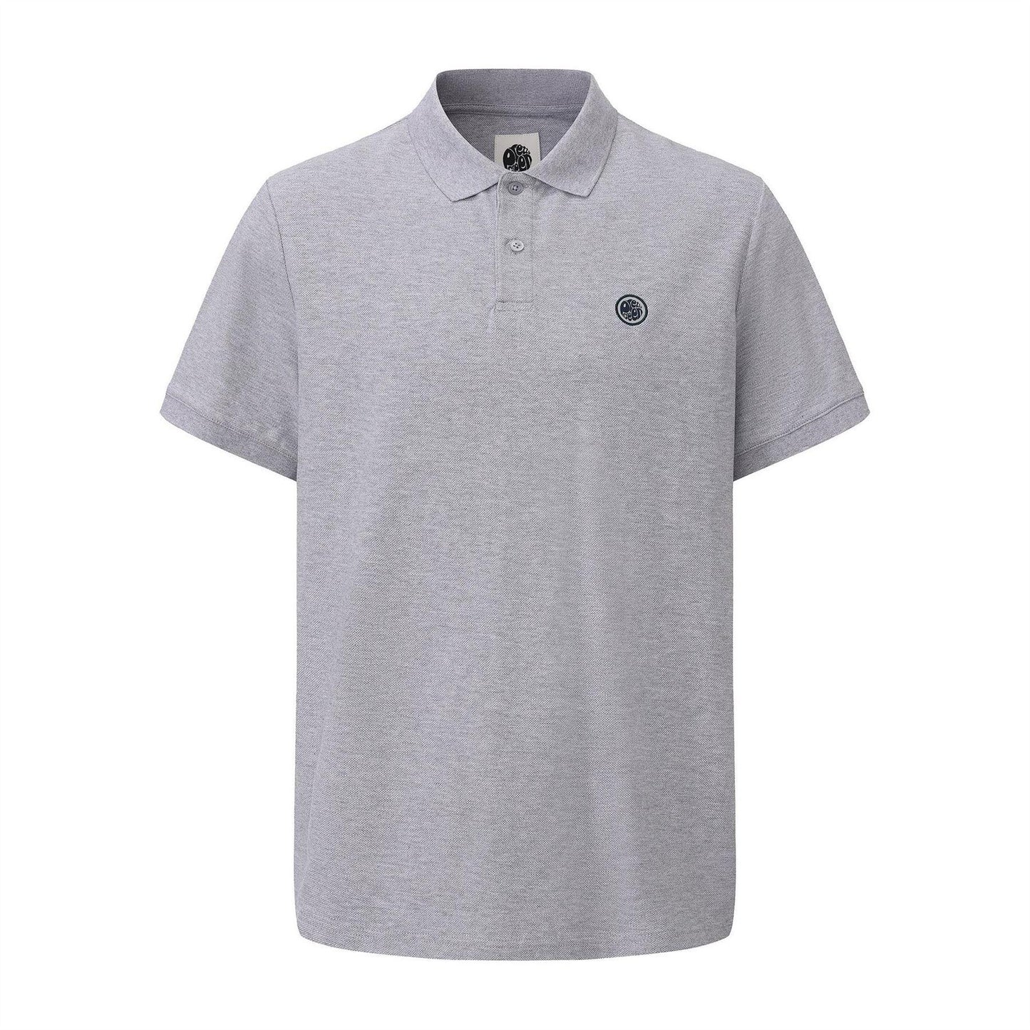 Grey - Back - Pretty Green Mens Cotton Polo Shirt