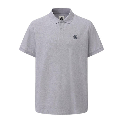 Grey - Back - Pretty Green Mens Cotton Polo Shirt