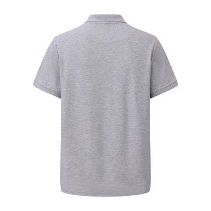 Grey - Side - Pretty Green Mens Cotton Polo Shirt