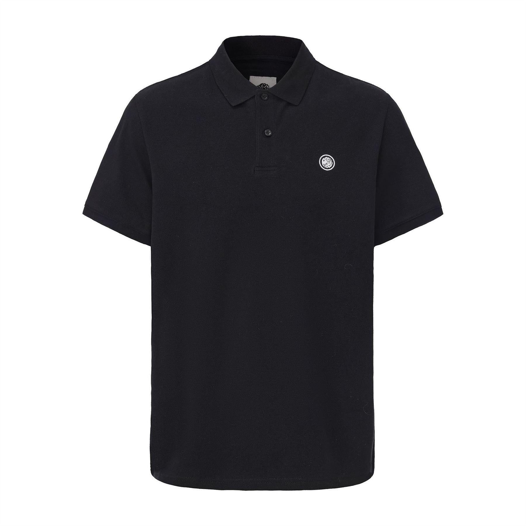 Black - Front - Pretty Green Mens Cotton Polo Shirt