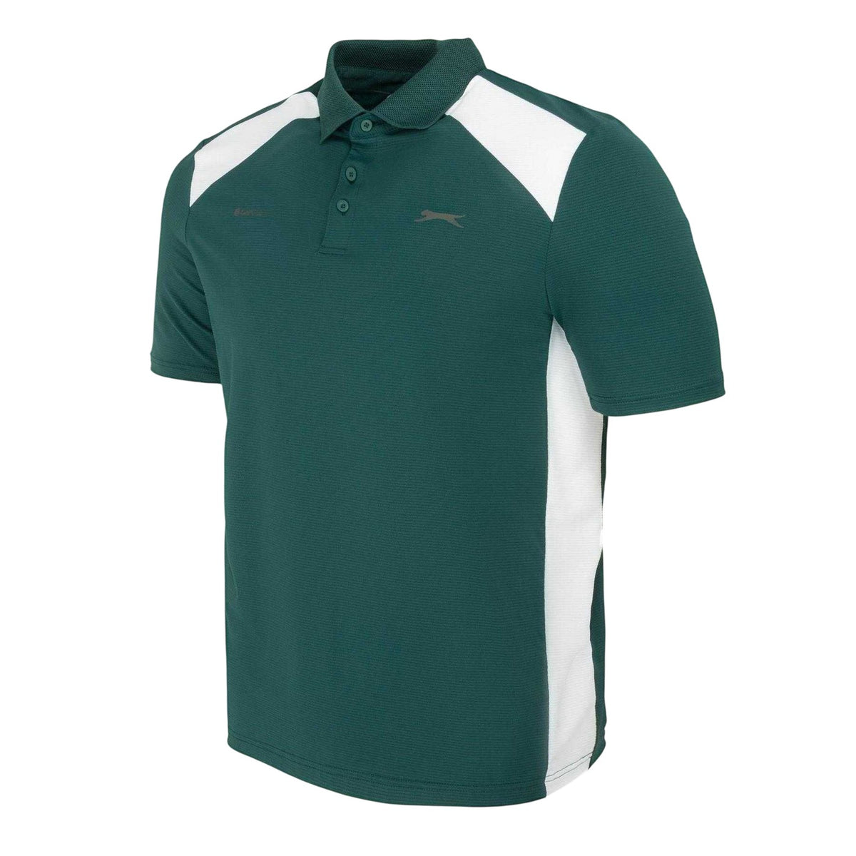 Green-White - Side - Slazenger Mens Polo Shirt